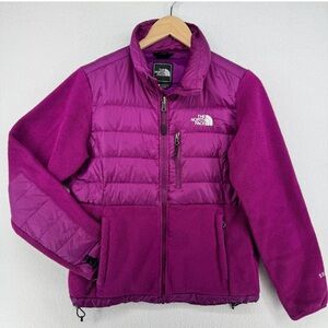 The North Face Fleece Puffer Jacket Women’s M Never Denali Pink 550 Goose Down